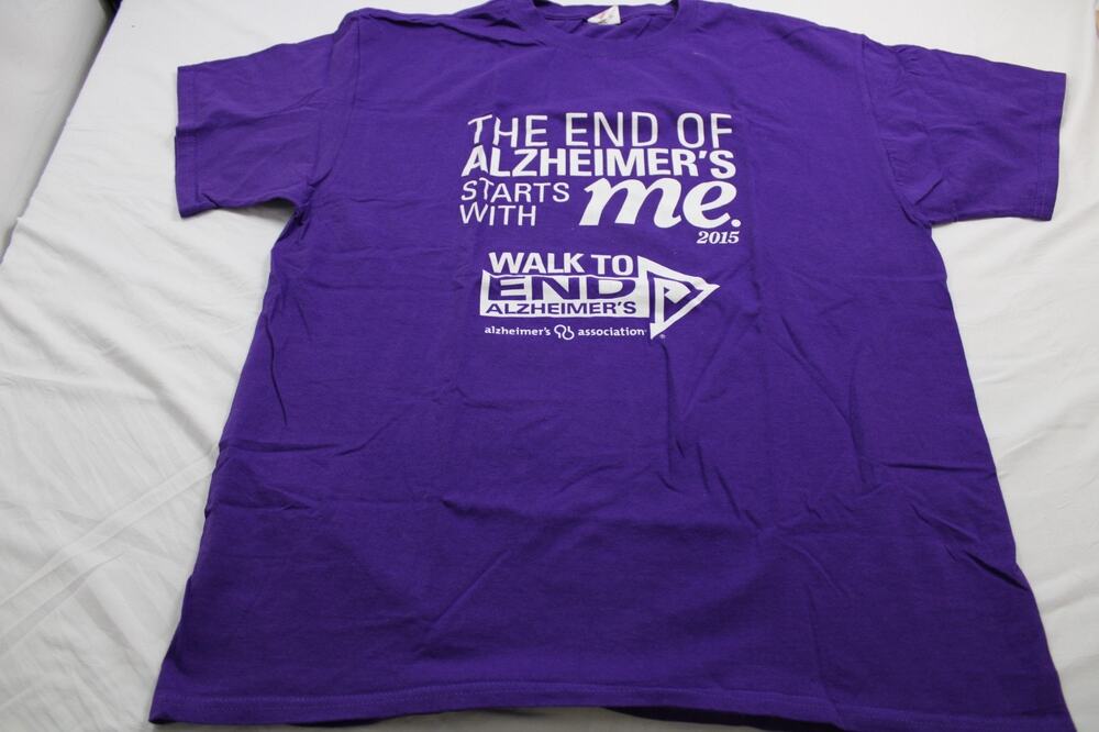 Alzheimer's Association Adult L Houston Walk To End Alzheimer's T-Shirt Purple